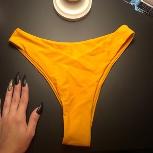 Yellow Zaful bikini bottoms